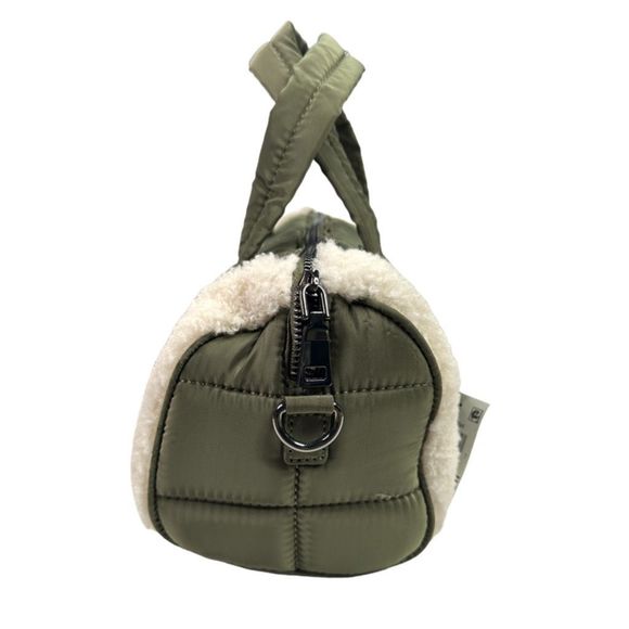 INC International Concepts Breeah Mini Barrel Crossbody Handbag - Moss Sherpa - Picture 3 of 7